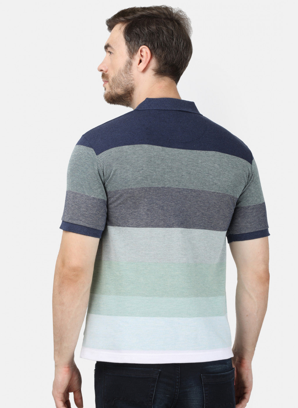 Mens Green Stripe T-Shirt