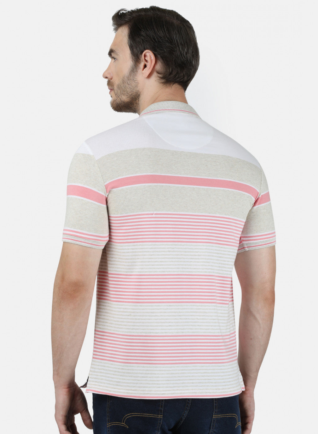 Mens Pink Stripe T-Shirt