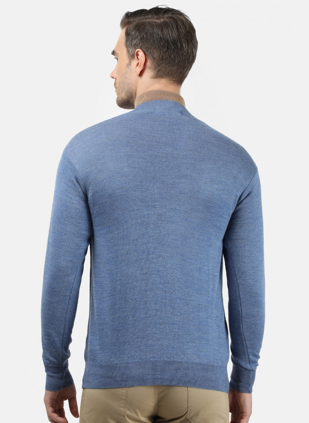 Men Blue Solid Cardigan