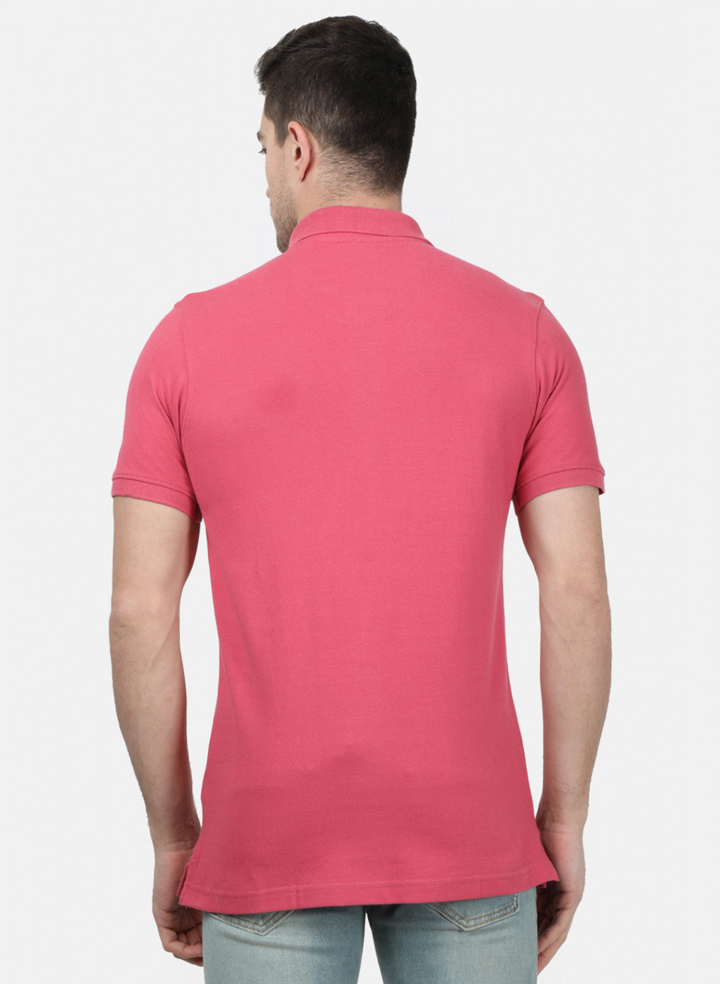 Mens Pink Plain T-Shirts