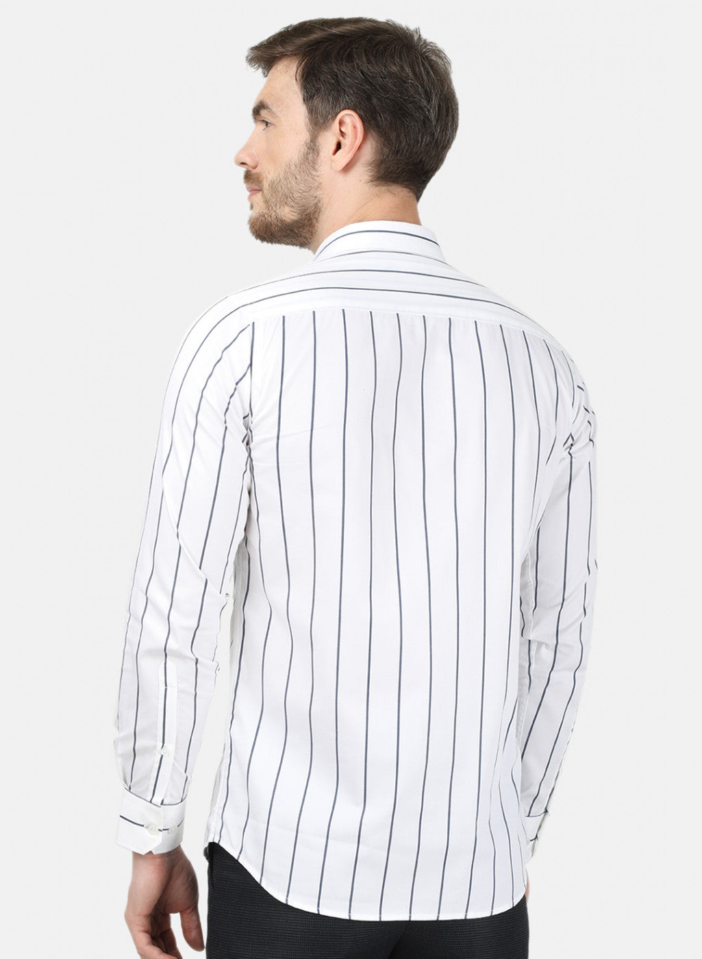 Mens White Stripe Shirt