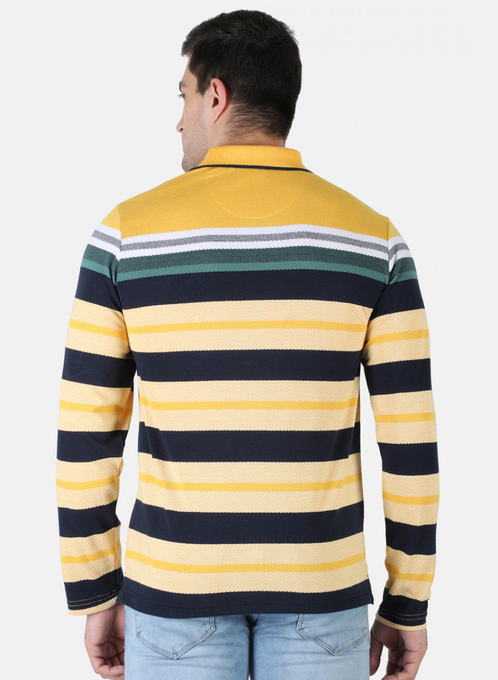 Men Yellow Stripe T-Shirt