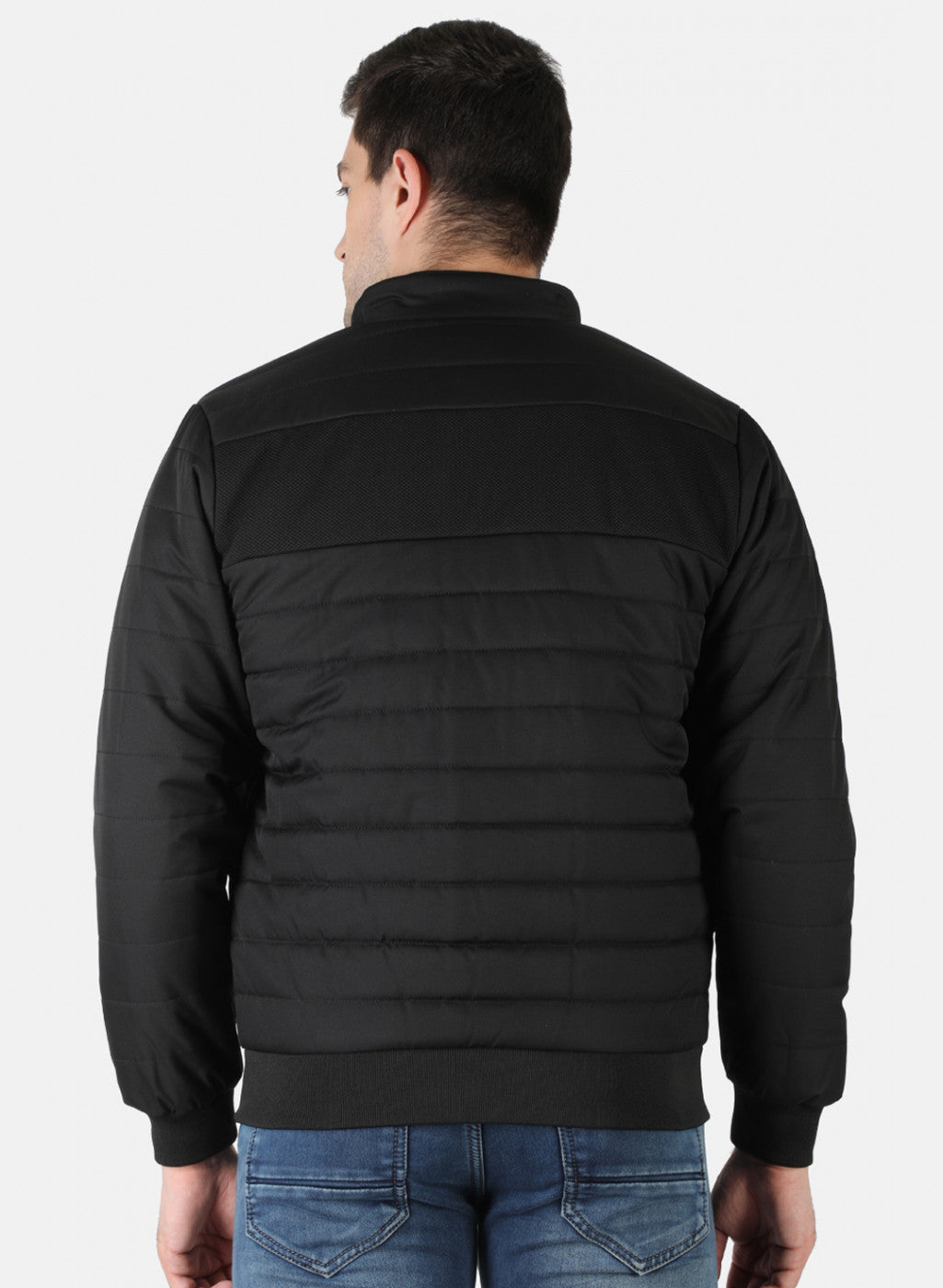 Men Black Solid Jacket