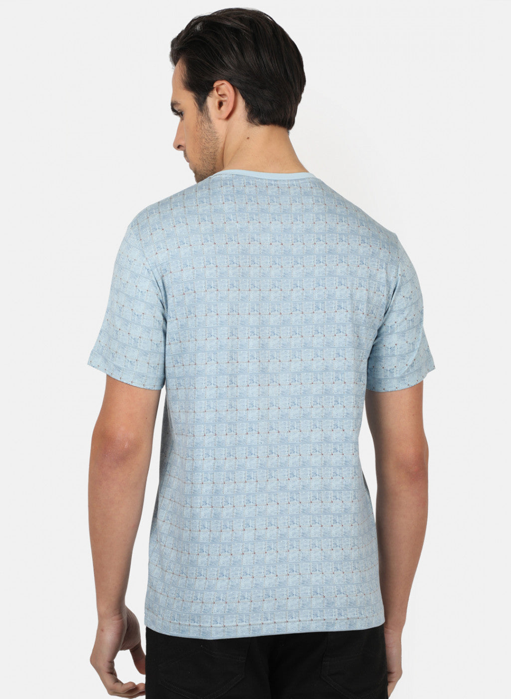 Men Blue Printed T-Shirts