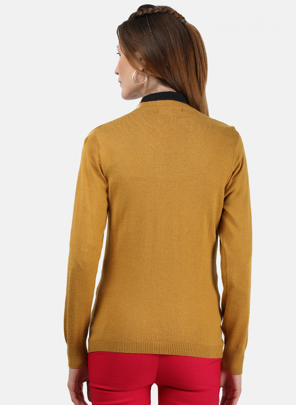 Women Yellow Solid Cardigan