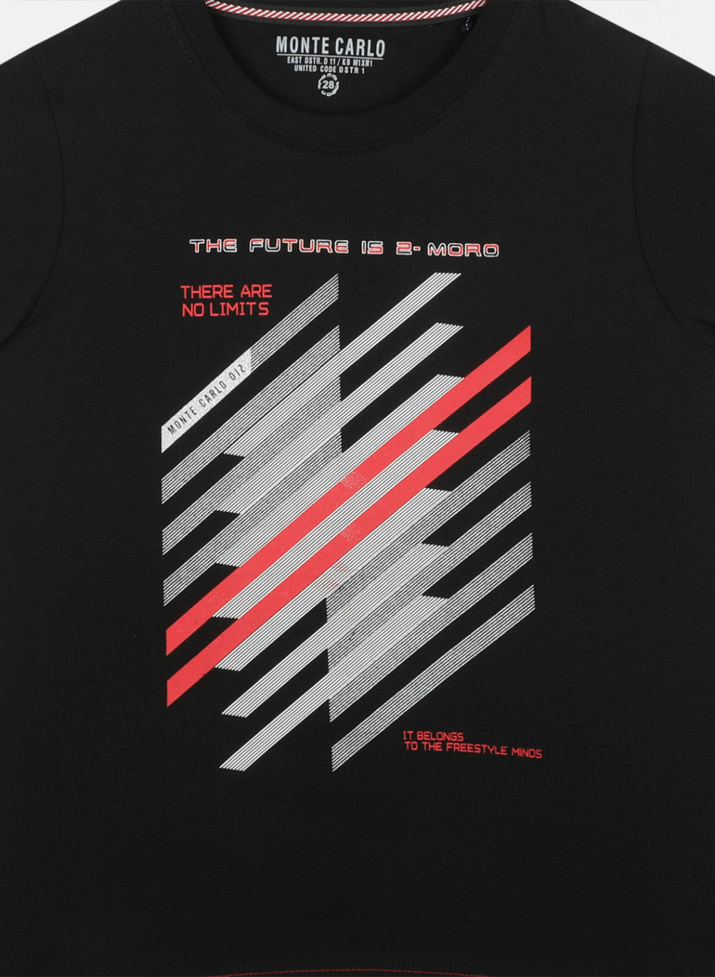 Boys Black Printed T-Shirt