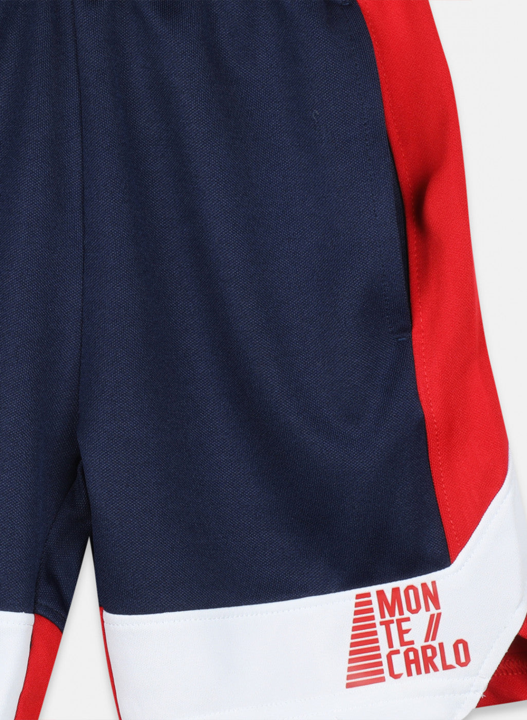 Boys Navy Blue Printed Bermuda