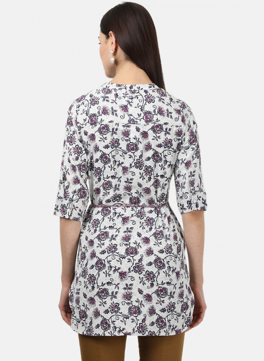 Womens Purple Printed Top