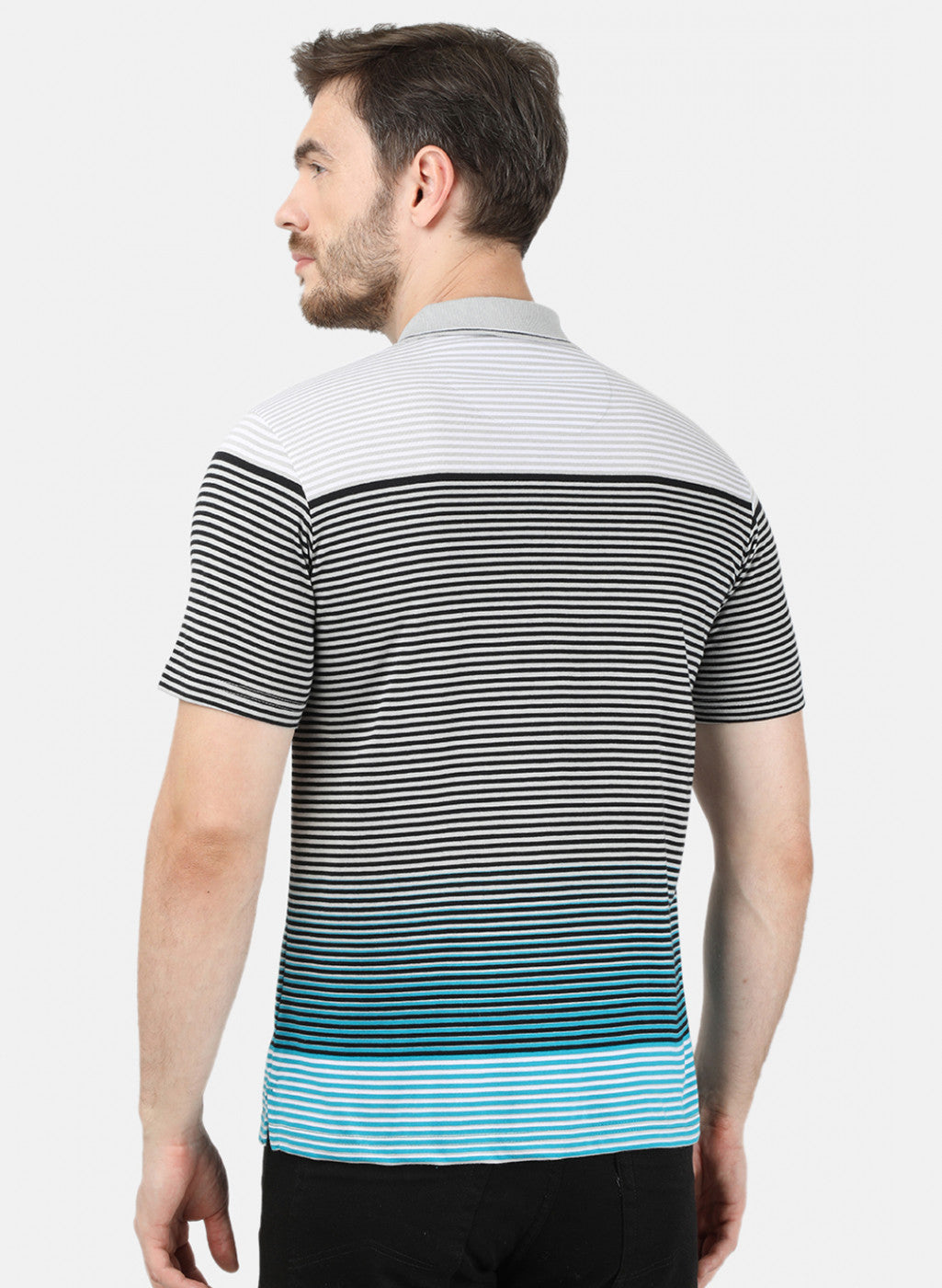 Mens Grey Stripe T-Shirt