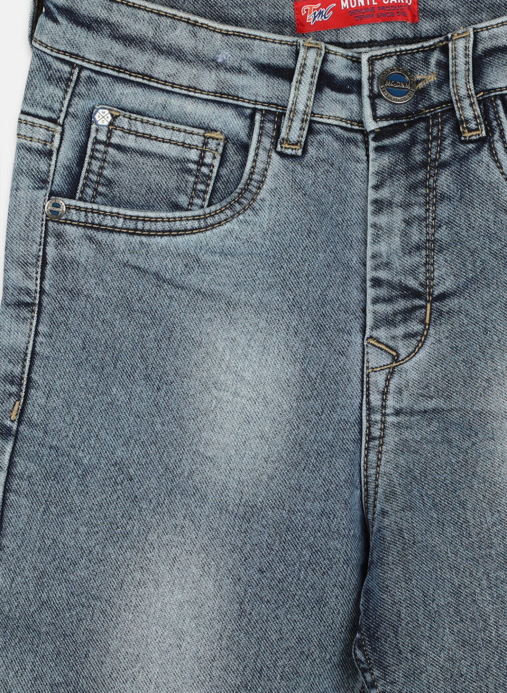 Boys Light Blue Heavy Wash Shorts