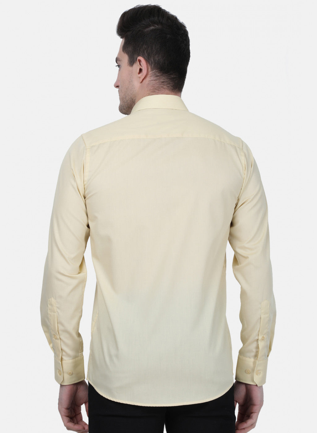 Mens Beige Solid Shirt