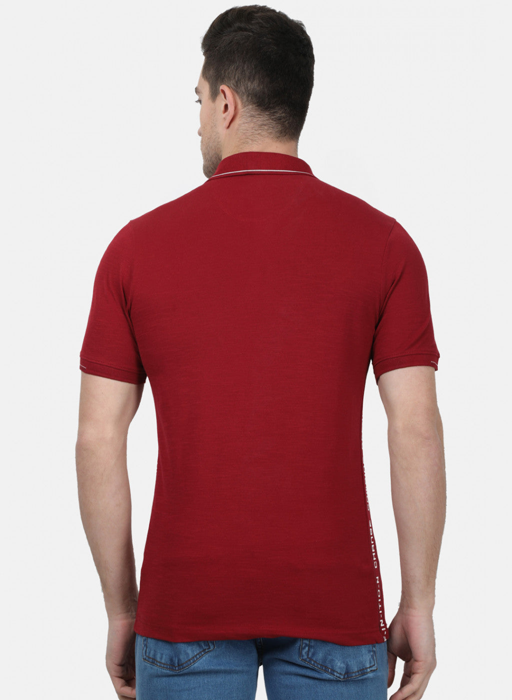Mens Maroon Plain T-Shirts