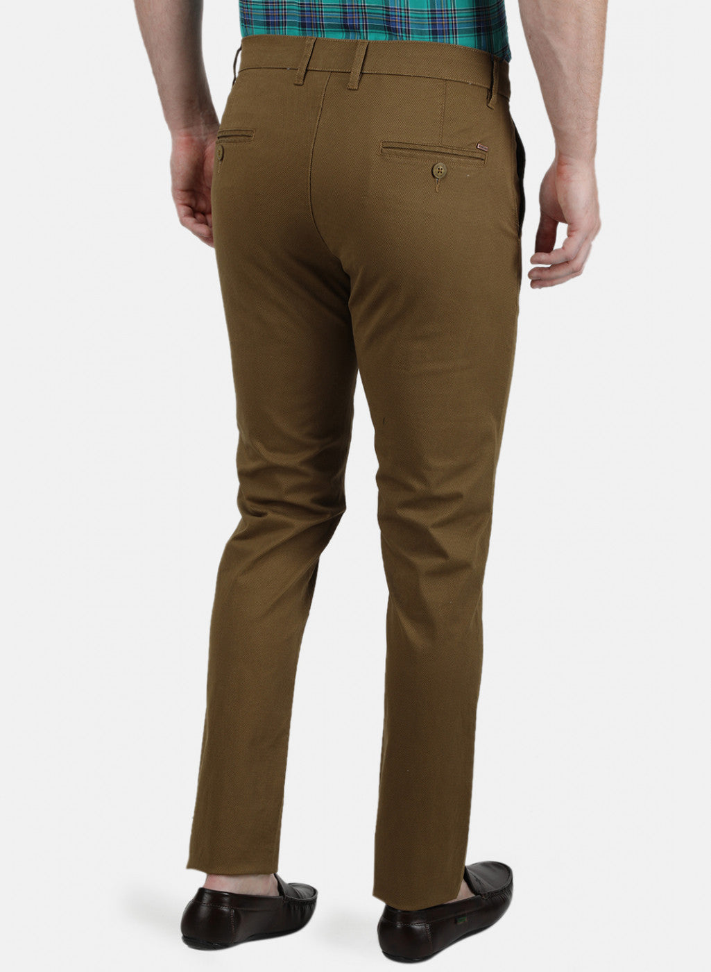 Mens Olive Printed Trousers
