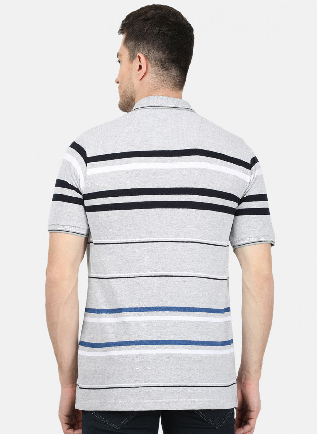 Mens Grey Stripe T-Shirt