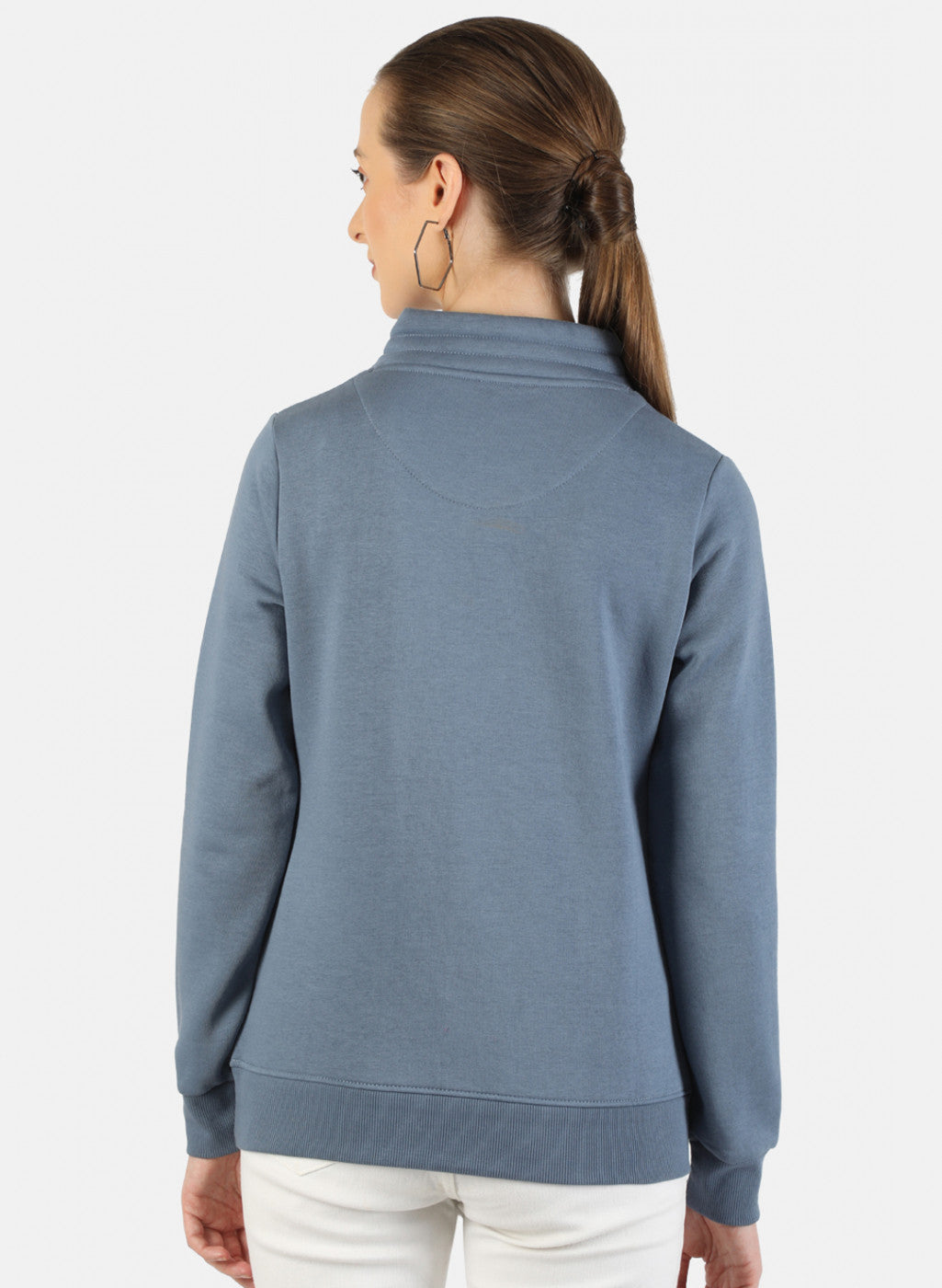 Women Grey Printed Sweatshirt
