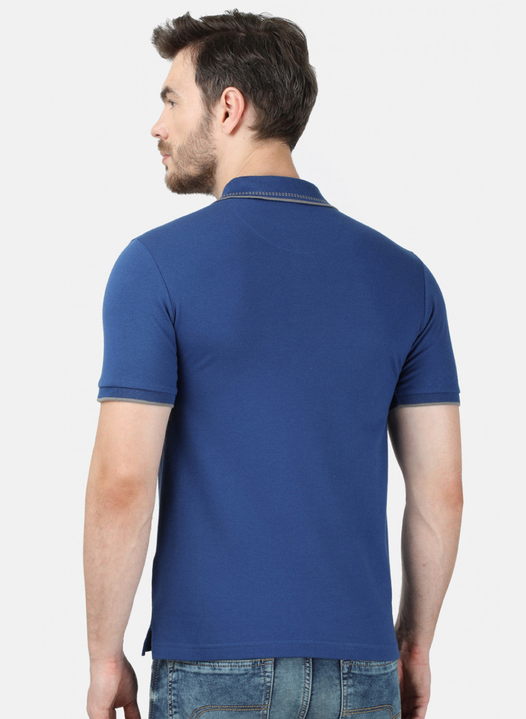 Mens Navy Blue Plain T-Shirt