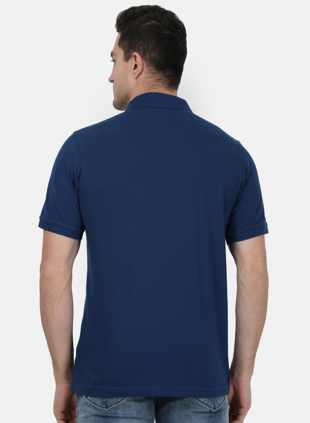 Mens Blue Plain T-Shirt