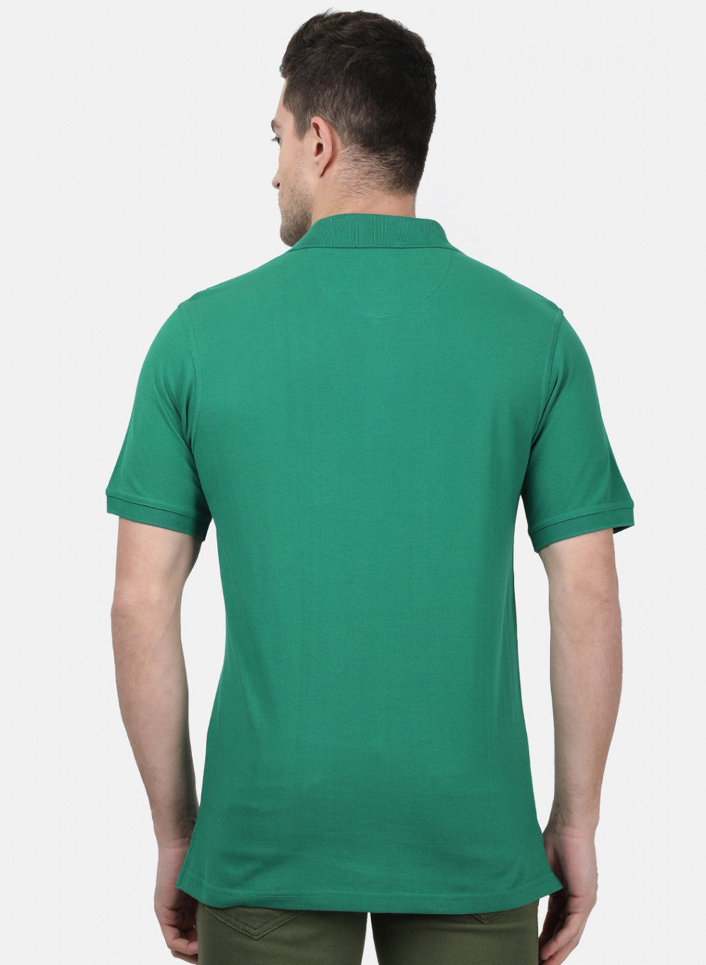 Mens Green Plain T-Shirts