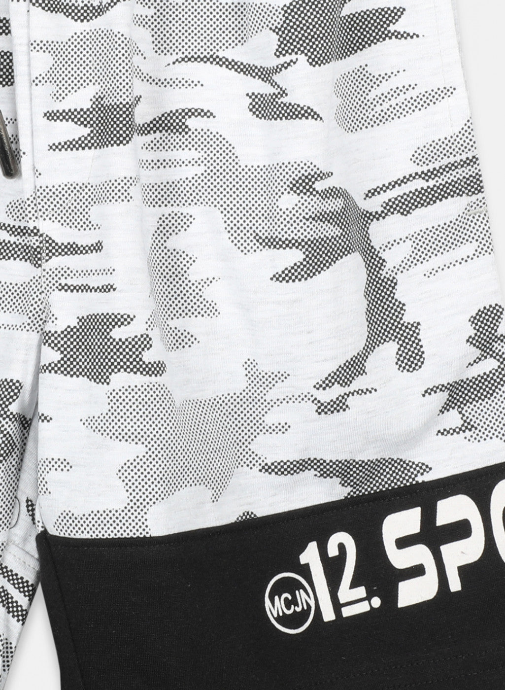 Boys Grey Printed Bermudas