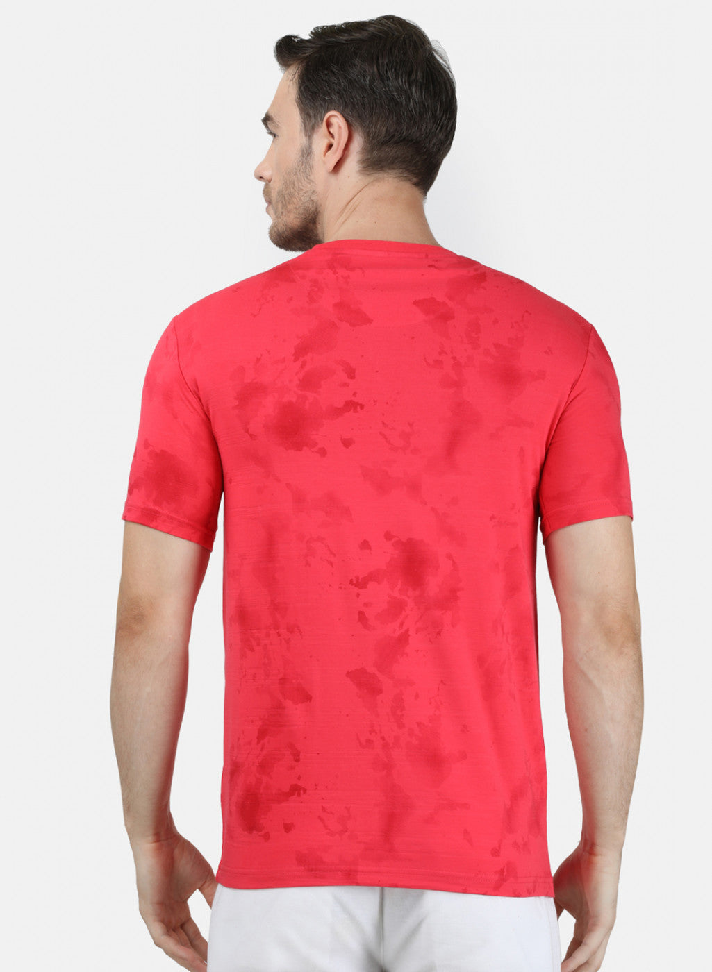 Mens Pink Printed T-Shirt