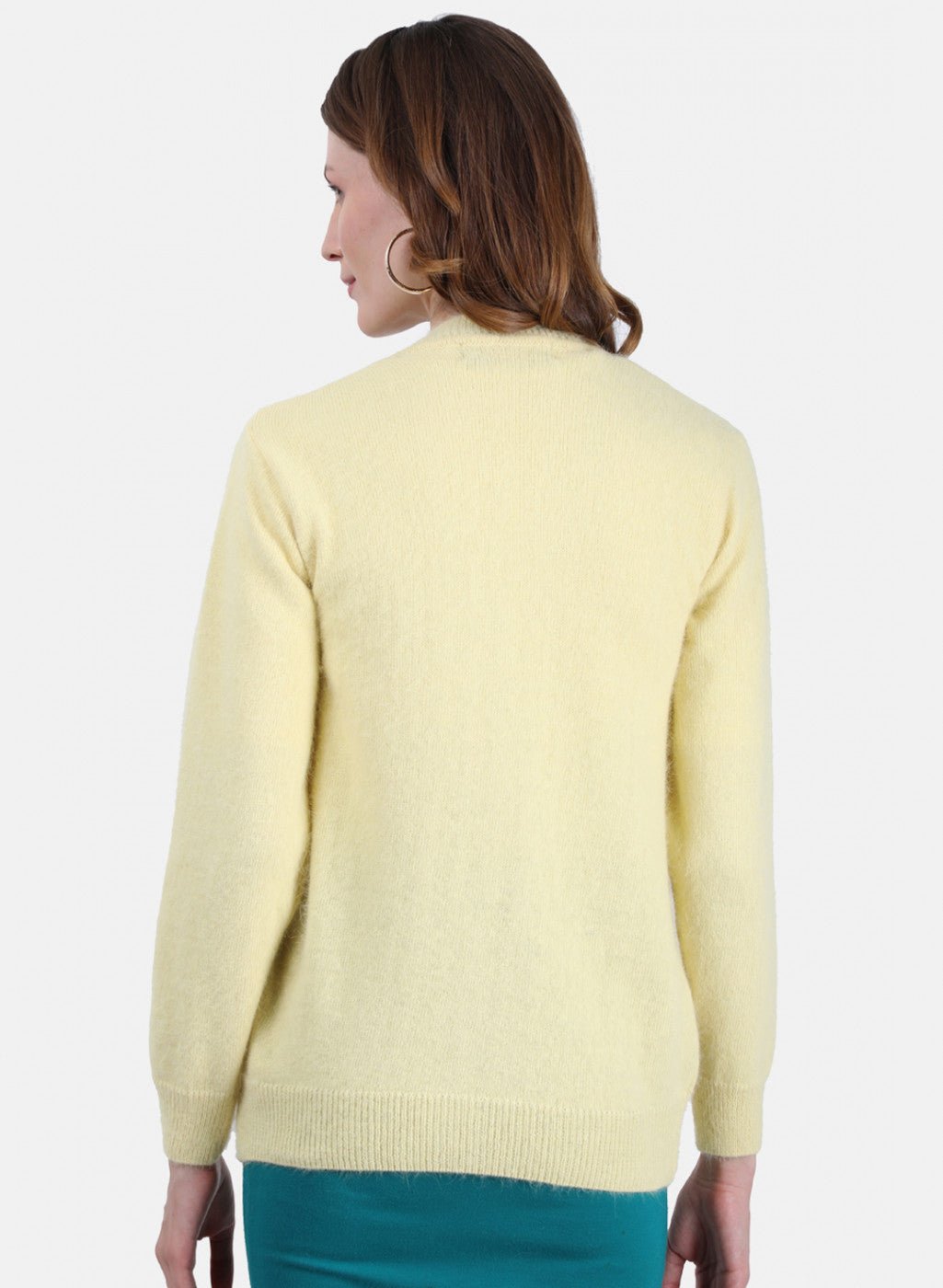 Women Yellow Solid Cardigan