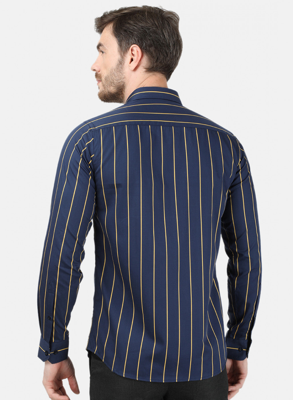 Mens NAvy Blue Stripe Shirt