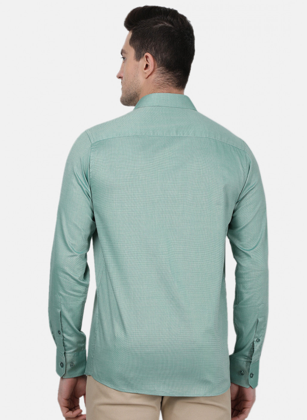 Mens Green Printed Shirt