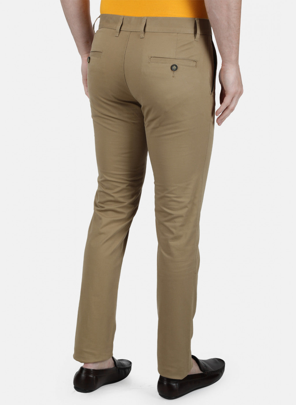 Mens Khaki Slim Trouser