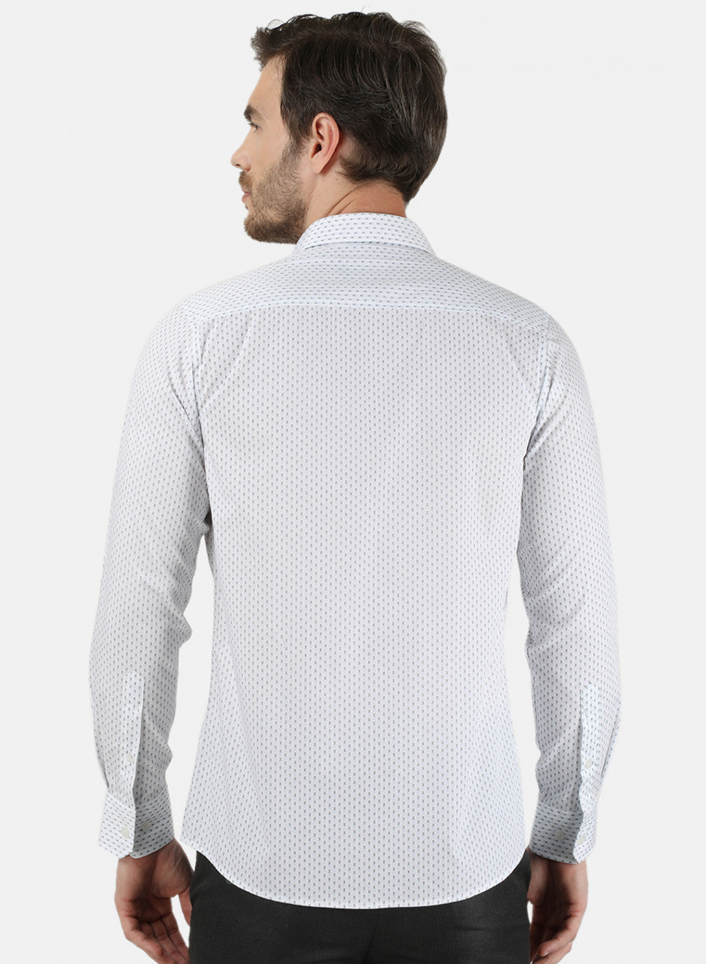 Mens Blue Printed Shirt