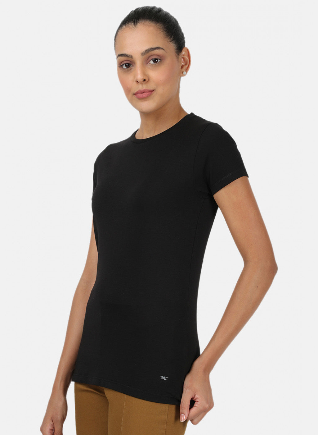 Womens Black & Red Plain Top 2Pc Set