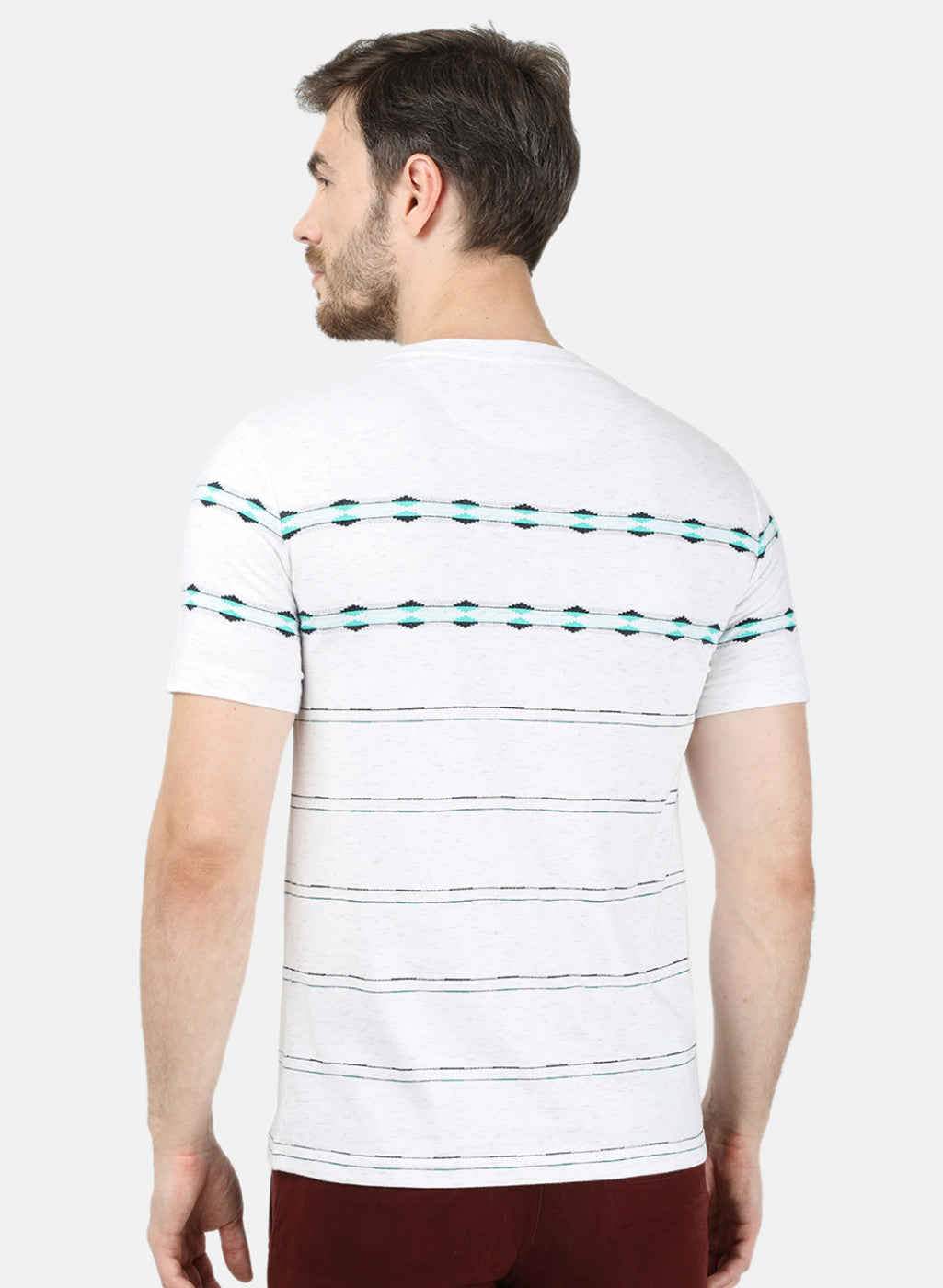 Mens Grey Jaquard T-Shirt