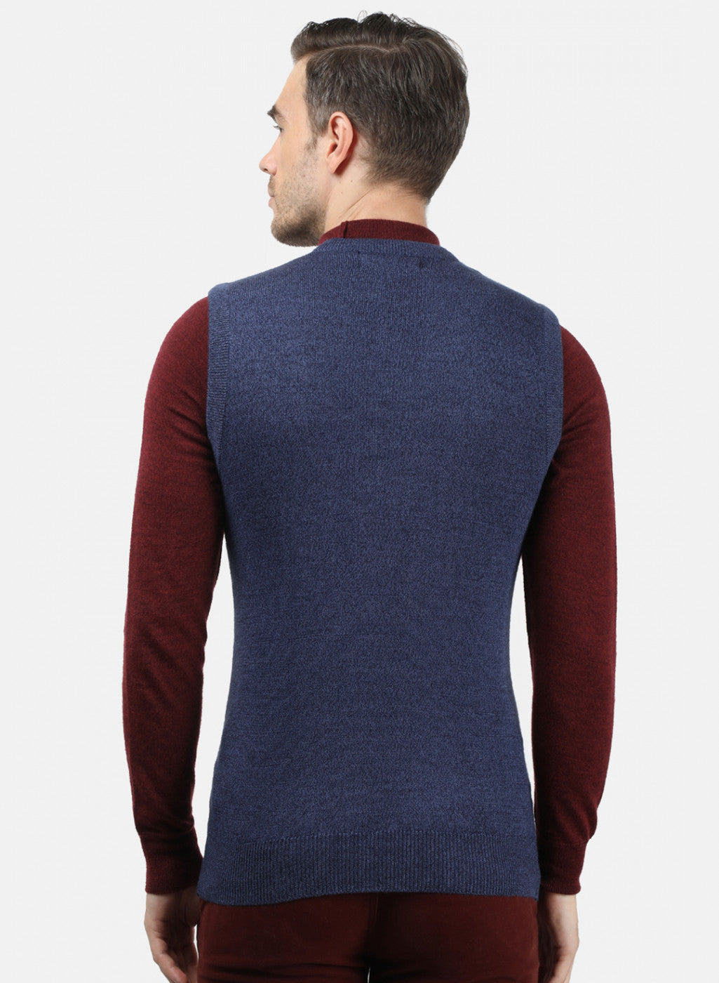 Men NAvy Blue Solid Sweater