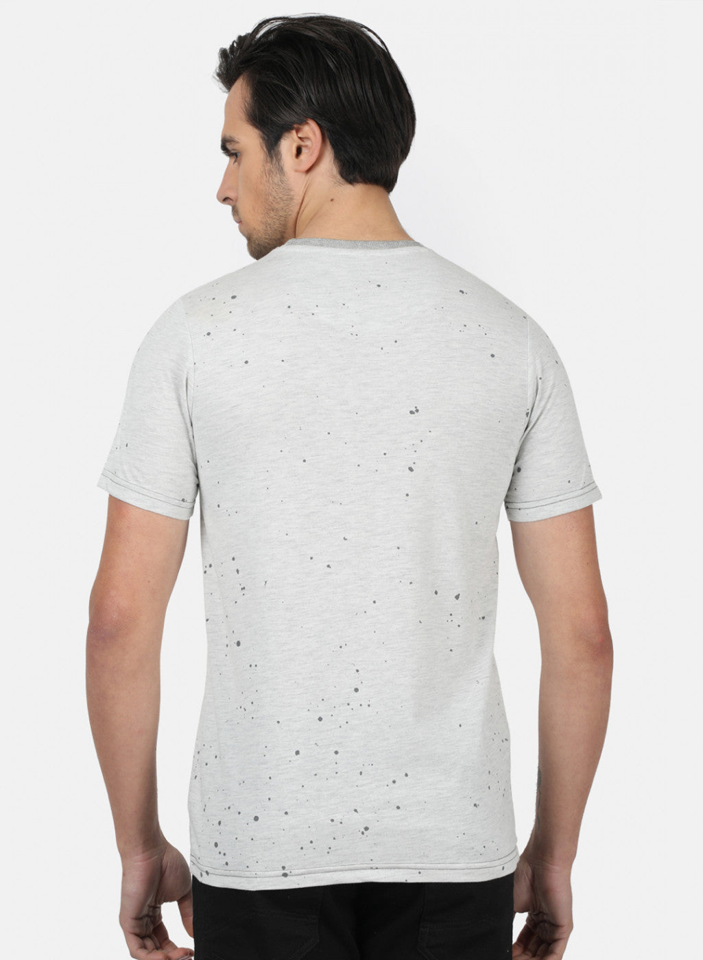 Men Grey Printed T-Shirts