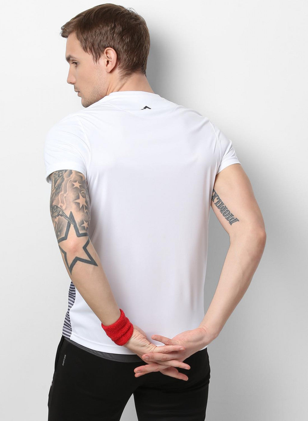 Rock.it Black Slim Fit Half Sleeve V Neck T-Shirt