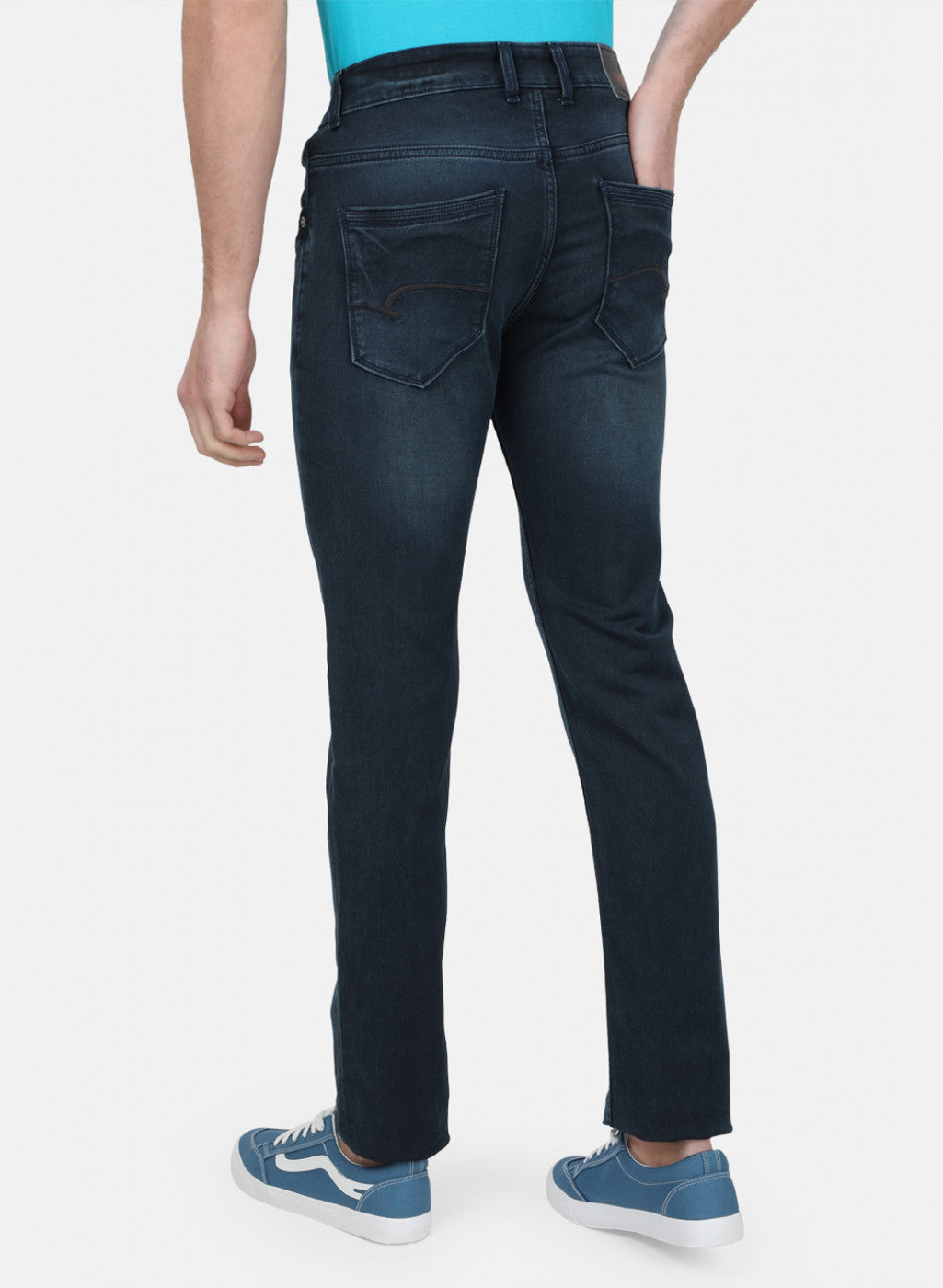 Mens NAvy Blue Normal Wash Denims