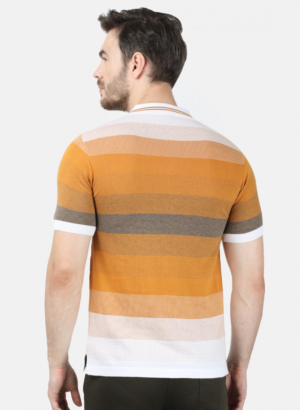 Mens Mustard Plain T-Shirt