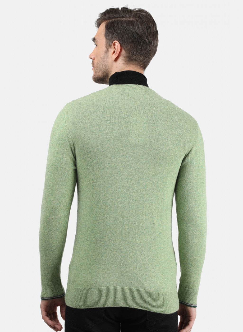 Men Green Solid Pullover