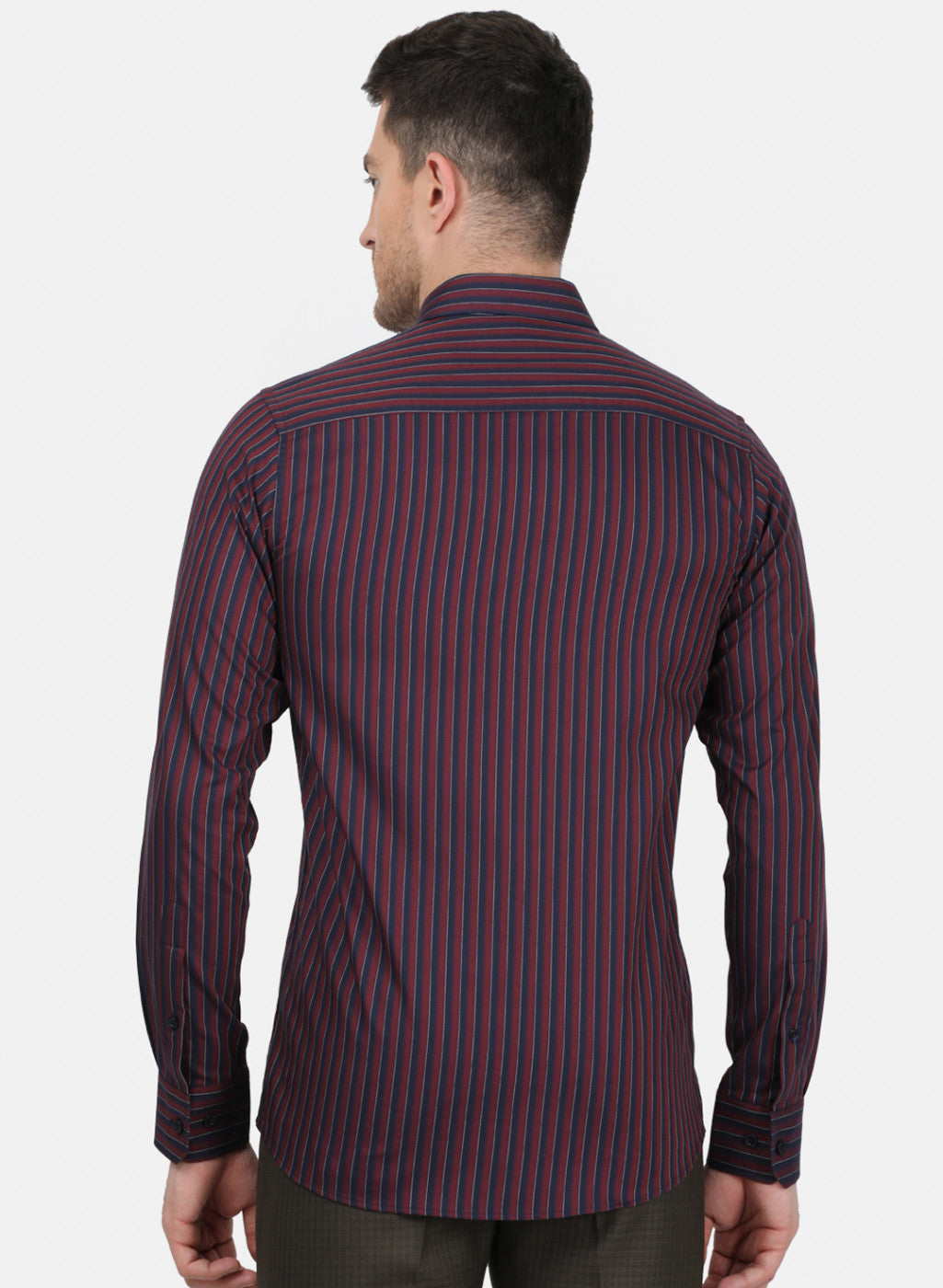 Mens Maroon Stripe Shirt