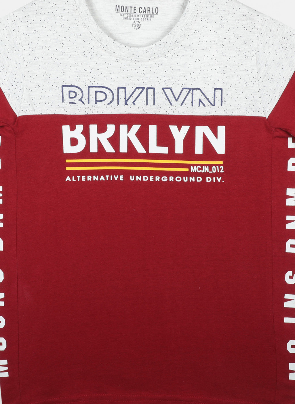 Boys Red & Grey Printed T-Shirts