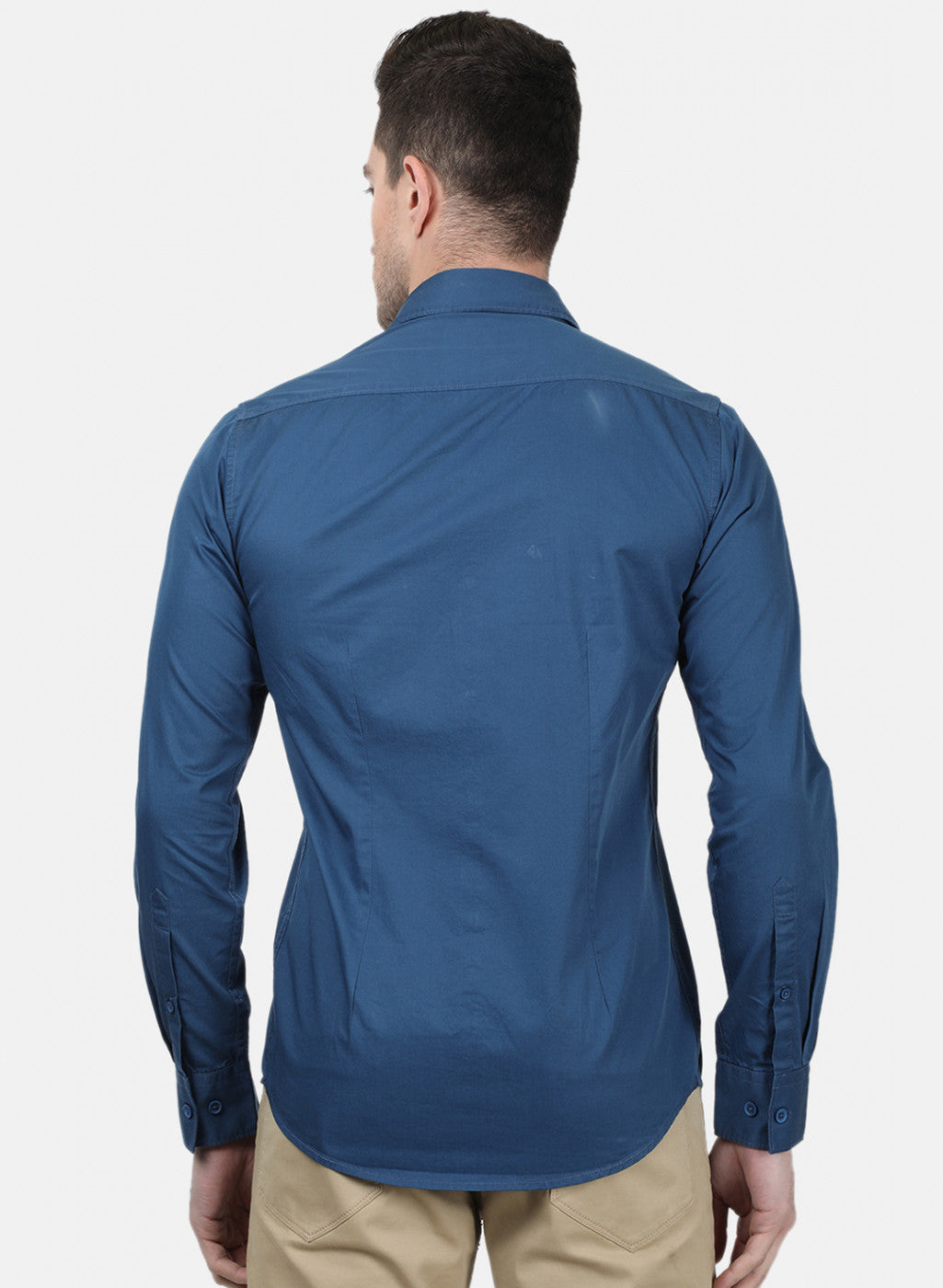 Mens NAvy Blue Solid Shirts