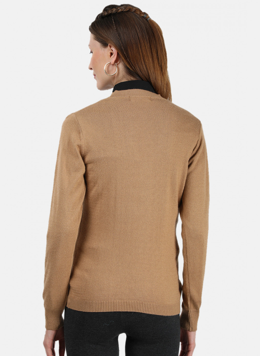 Women Brown Solid Cardigan