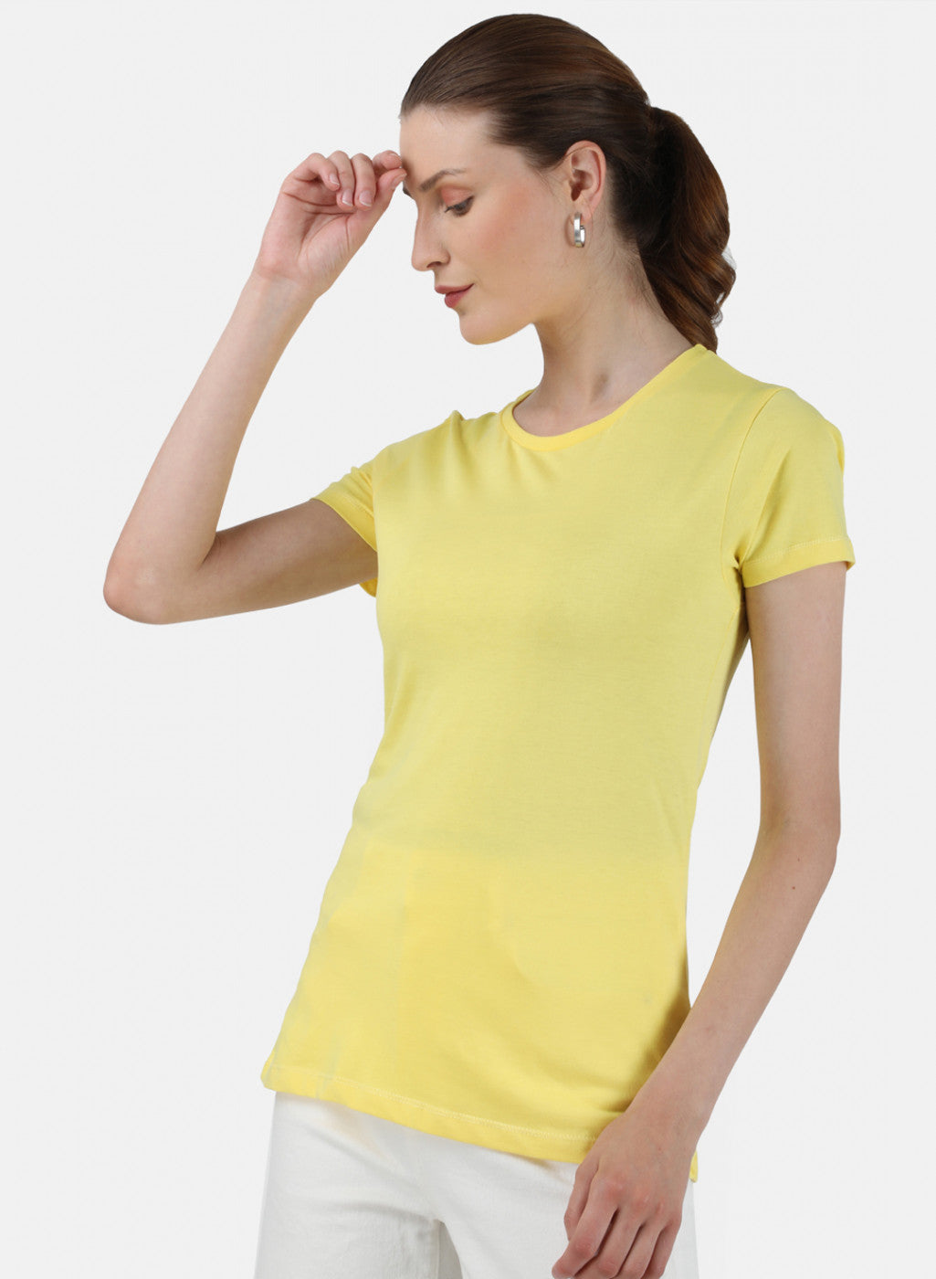 Womens Yellow & Blue Plain Top 2Pc Set
