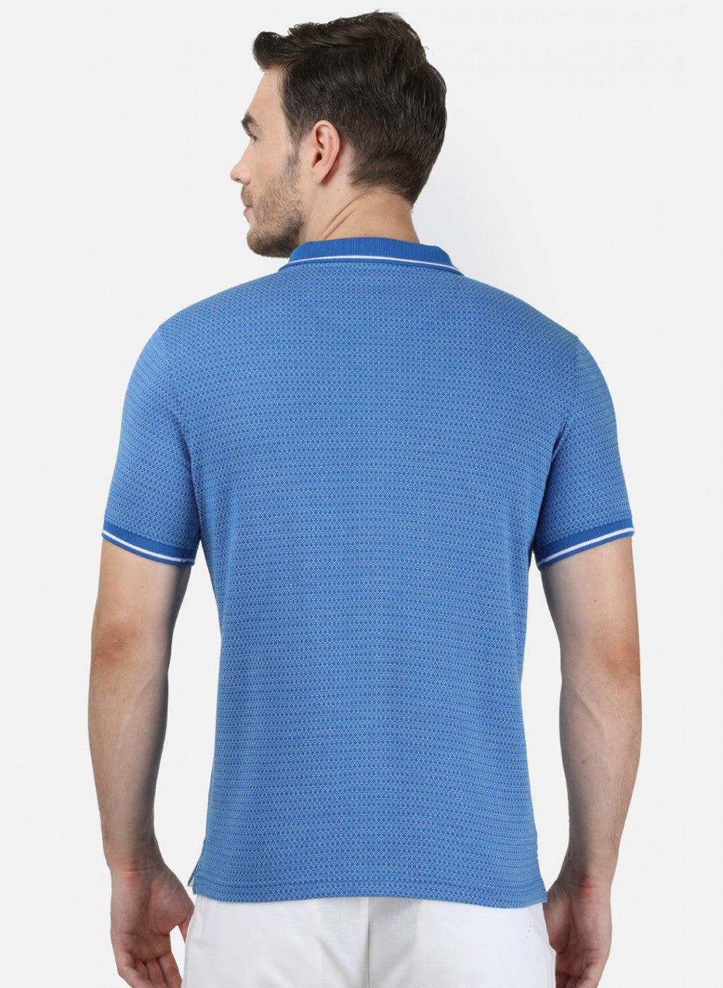 Mens Blue Jaquard T-Shirt