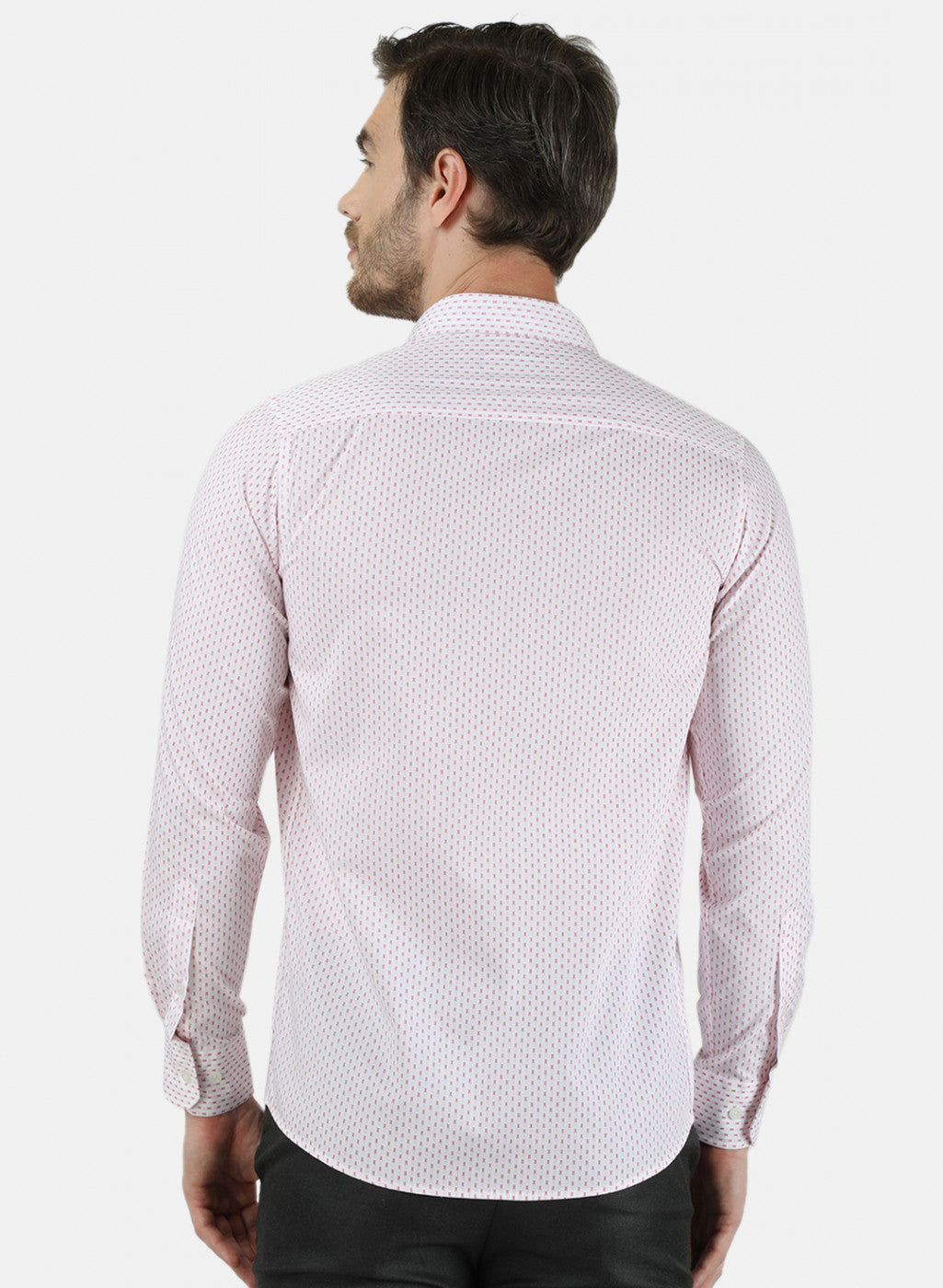 Mens Pink Printed Shirt