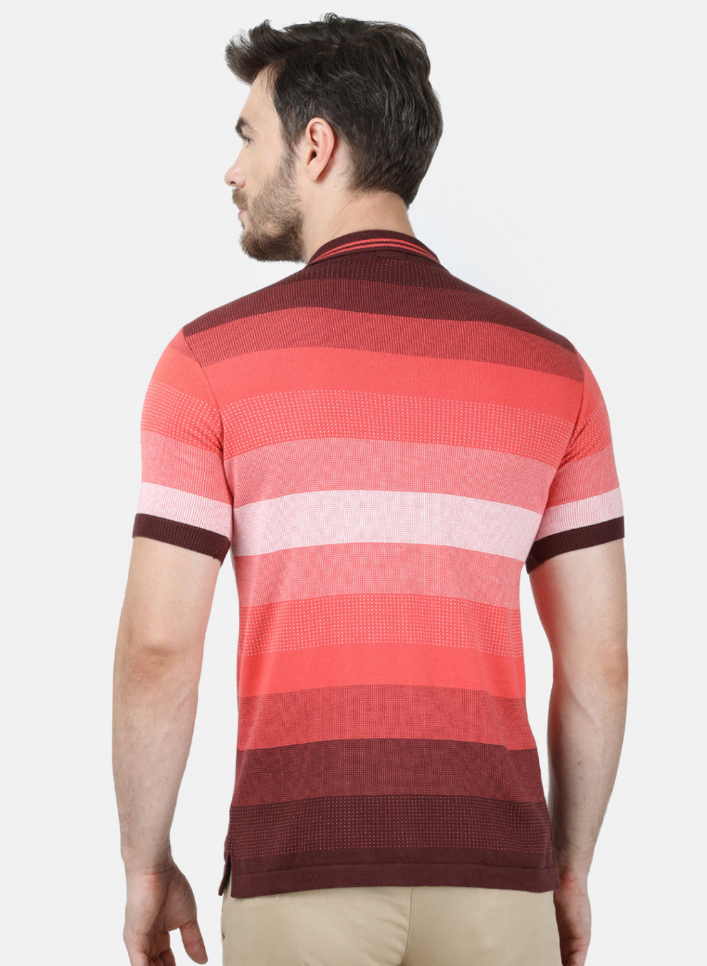Mens Maroon Plain T-Shirt