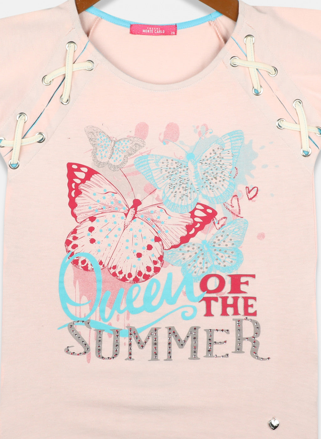 Girls Pink Printed Top
