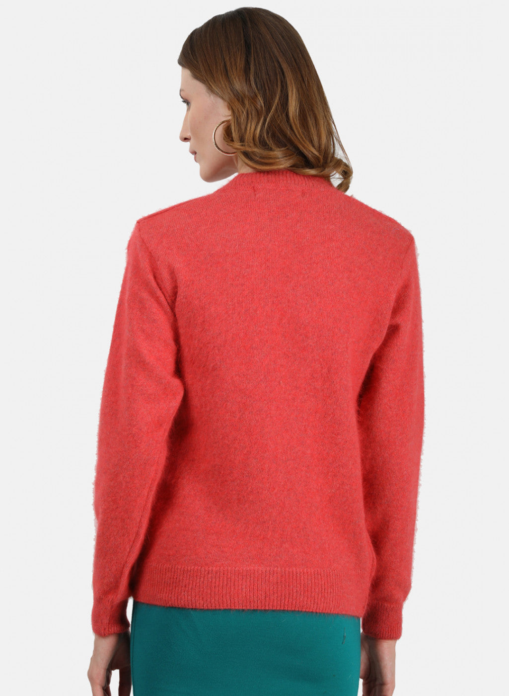 Women Light Orange Solid Cardigan