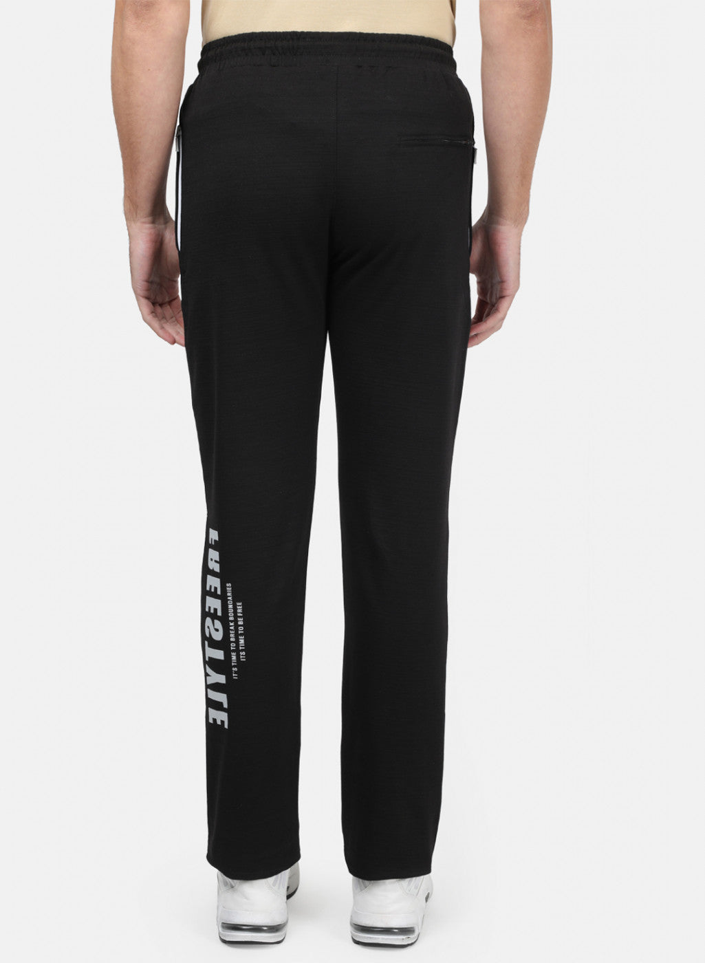 Men Black Plain Lowers