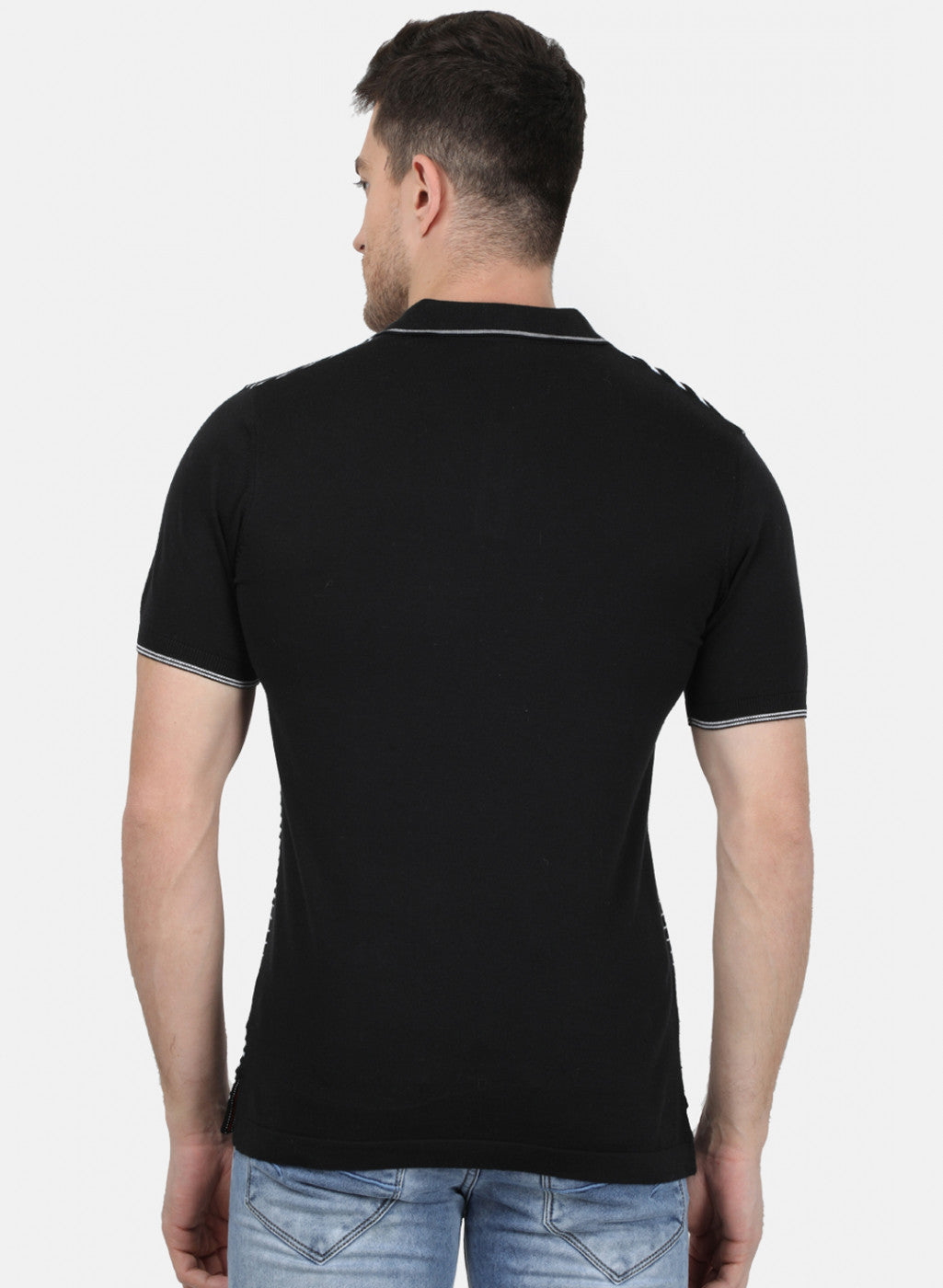 Mens Black Plain T-Shirt