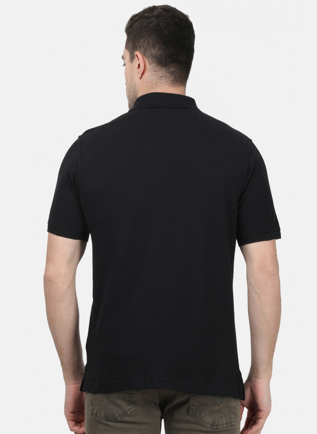 Mens Black Plain T-Shirts